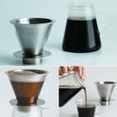 コーヒードリッパー ガラスポット セット ステンレス製フィルター ペーパーレス 抽出 ホットコーヒー アイスコーヒー ジャグ 【納期A】【toh-227360】
