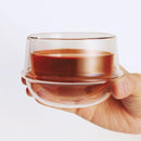 グラス 耐熱ガラス コップ おしゃれ スタイリッシュ コップ ガラス製 ユニークデザイン 二重構造 お茶 【納期A】【toh-227362】