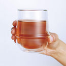 グラス コップ 二重構造 おしゃれ 耐熱ガラス カップ 電子レンジ対応 スタイリッシュ ダブルウォール 保冷 保温 マグ 350ml 【納期A】【toh-227363】