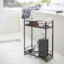 ディスペンサースタンド 2段 バス収納 ディスペンサーラック 白 黒 山崎実業 【納期A】【toh-234934】