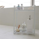 ディスペンサースタンド 2段 バス収納 ディスペンサーラック 白 黒 山崎実業 【納期A】【toh-234934】