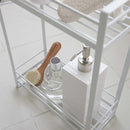 ディスペンサースタンド 2段 バス収納 ディスペンサーラック 白 黒 山崎実業 【納期A】【toh-234934】