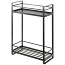 ディスペンサースタンド 2段 バス収納 ディスペンサーラック 白 黒 山崎実業 【納期A】【toh-234934】