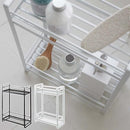 ディスペンサースタンド 2段 バス収納 ディスペンサーラック 白 黒 山崎実業 【納期A】【toh-234934】