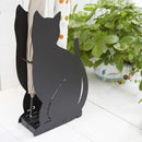 傘立て 傘たて ネコ 猫 ねこ かさたて おしゃれ かわいい スチール 白 黒 山崎実業 【納期A】【toh-234940】