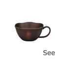 汁椀 取っ手つき お椀 持ち手付き おしゃれ 食洗機 レンジ対応 木製風 樹脂製 【納期A】【toh-235131】