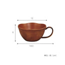 汁椀 取っ手つき お椀 持ち手付き おしゃれ 食洗機 レンジ対応 木製風 樹脂製 【納期A】【toh-235131】