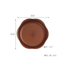 お皿 大皿 プレート 和風 おしゃれ 食洗機 レンジ対応 木製風 樹脂製 【納期A】【toh-235135】