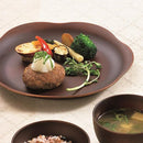 お皿 大皿 プレート 和風 おしゃれ 食洗機 レンジ対応 木製風 樹脂製 【納期A】【toh-235135】