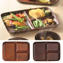 仕切皿 ランチプレート お皿 3つ仕切り 和食器 日本製 おしゃれ 木製風 食洗機 レンジ対応 樹脂製 【納期A】【toh-235143】
