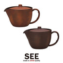 急須 ティーポット 茶こし付き 日本製 おしゃれ 木製風 食洗機 レンジ対応 樹脂製 【納期A】【toh-235145】