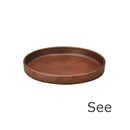 プレート 丸型 フチ付き 和皿 日本製 おしゃれ 木製風 食洗機 レンジ対応 樹脂製 【納期A】【toh-235151】