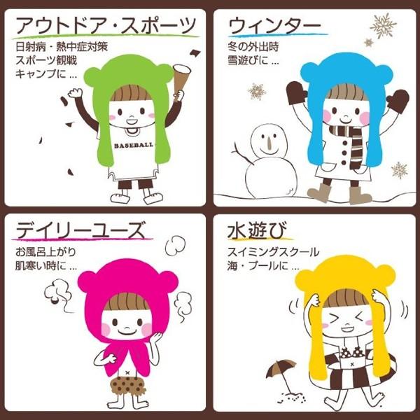 フード付きタオル 子供用 キッズ かわいい ドット柄 日射病対策 熱中症対策 紫外線防止 タオル 【納期A】【toh-240875】