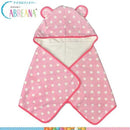 フード付きタオル 子供用 キッズ かわいい ドット柄 日射病対策 熱中症対策 紫外線防止 タオル 【納期A】【toh-240875】