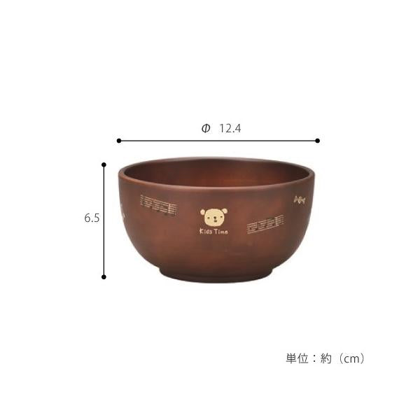 どんぶり椀 お椀 子供用 キッズ 日本製 和風 かわいい 木製風 食洗機 レンジ対応 樹脂製 【納期A】【toh-241737】