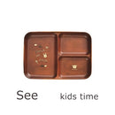 仕切り皿 プレート 食器 子供用 キッズ 日本製 和風 かわいい 木製風 食洗機 レンジ対応 樹脂製 【納期A】【toh-241739】