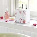 ディスペンサーボトル シャンプー用 コンディショナー用 ボディソープ用 花柄 おしゃれ かわいい 山崎実業 【納期A】【toh-243378】