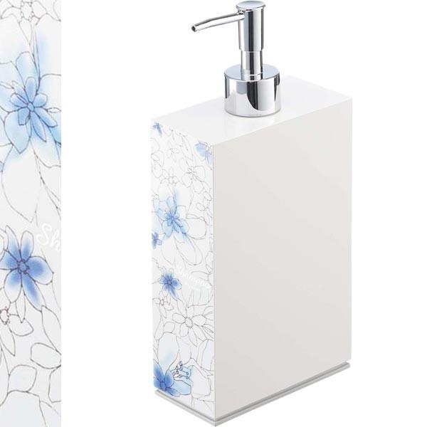 ディスペンサーボトル シャンプー用 コンディショナー用 ボディソープ用 花柄 おしゃれ かわいい 山崎実業 【納期A】【toh-243378】