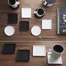 シリコンコースター 白 ホワイト 黒 ブラック コースター シリコン製 四角 丸 円 モダン スタイリッシュ 山崎実業 【納期A】【toh-243448】