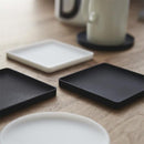 シリコンコースター 白 ホワイト 黒 ブラック コースター シリコン製 四角 丸 円 モダン スタイリッシュ 山崎実業 【納期A】【toh-243448】