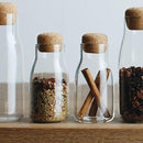 保存瓶 密閉 耐熱ガラス ガラス製 おしゃれ 瓶 コルク 150ml 容器 調味料 珈琲豆 シュガーポット ミルクピッチャー 【納期A】【toh-245138】