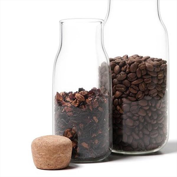 保存瓶 耐熱ガラス オシャレ 密閉 ガラス製 コルク蓋 300ml 保存容器 調味料 コーヒー豆 シュガーポット ミルクピッチャー 【納期A】【toh-245139】