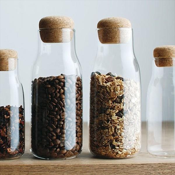 保存容器 瓶 耐熱ガラス コーヒー豆 保存 密閉 おしゃれ 透明 クリア 600ml 【納期A】【toh-245140】