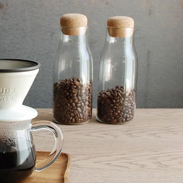 保存容器 瓶 耐熱ガラス コーヒー豆 保存 密閉 おしゃれ 透明 クリア 600ml 【納期A】【toh-245140】