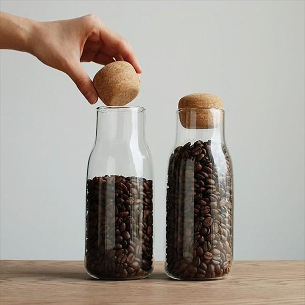 保存容器 瓶 耐熱ガラス コーヒー豆 保存 密閉 おしゃれ 透明 クリア 600ml 【納期A】【toh-245140】