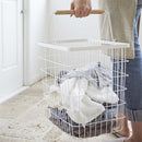 ランドリーバスケット ナチュラルデザイン バスケット 北欧 ランドリー収納 洗濯かご 洗濯物 Lサイズ 山崎実業 【納期A】【toh-248114】