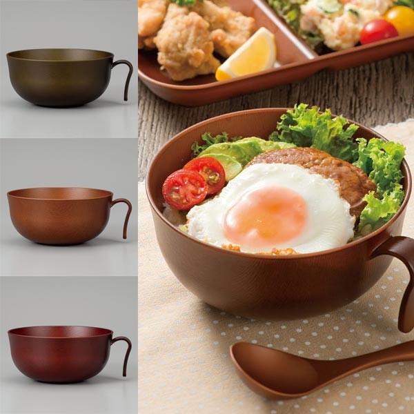 どんぶり茶碗 丼 持ち手つき 取っ手つき 木目 おしゃれ カフェ風 cafe 【納期A】【toh-248279】