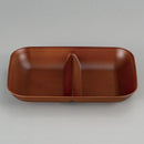 仕切り皿 2つ 和食器 和風 2つ仕切り皿 皿 プレート 木目 ウッド 国産 日本製 電子レンジ対応 山中塗 漆器 【納期A】【toh-248288】