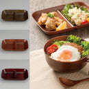 仕切り皿 2つ 和食器 和風 2つ仕切り皿 皿 プレート 木目 ウッド 国産 日本製 電子レンジ対応 山中塗 漆器 【納期A】【toh-248288】