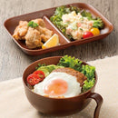 仕切り皿 2つ 和食器 和風 2つ仕切り皿 皿 プレート 木目 ウッド 国産 日本製 電子レンジ対応 山中塗 漆器 【納期A】【toh-248288】