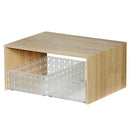 コの字ラック 木製 卓上ラック 収納 コの字 ケース付き シンプル ホワイト 白 茶 【納期A】【toh-251839】