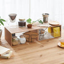 コの字ラック 木製 卓上ラック 収納 コの字 ケース付き シンプル ホワイト 白 茶 【納期A】【toh-251839】