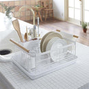 水きりバスケット 北欧 ナチュラル シンプル 水切りカゴ 食器 水きり 皿 まな板 トレイ付き 山崎実業 【納期A】【toh-253171】