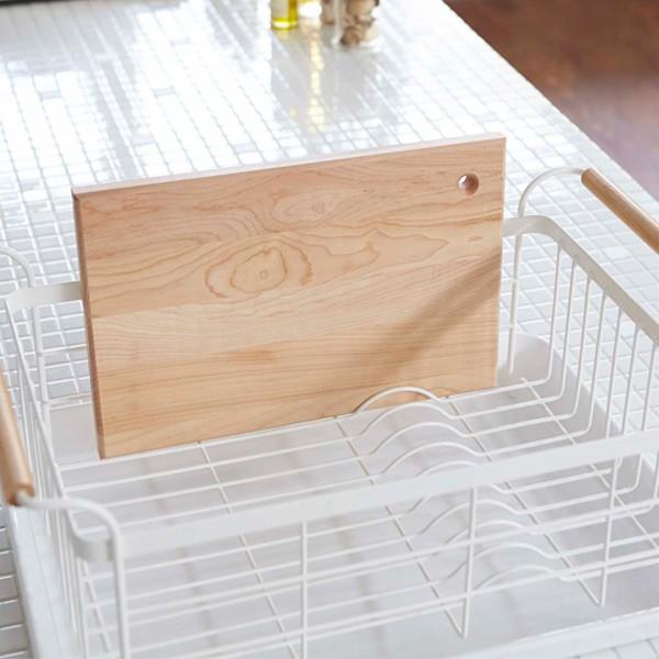 水きりバスケット 北欧 ナチュラル シンプル 水切りカゴ 食器 水きり 皿 まな板 トレイ付き 山崎実業 【納期A】【toh-253171】