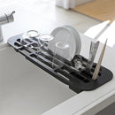 水きりラック 水きり 水切り 伸縮 伸びる スリム スタイリッシュ 伸縮水切りラック 山崎実業 【納期A】【toh-253182】