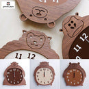 掛け時計 幼稚園 保育園 託児所 壁掛け 動物 かわいい 木製 ゴリラ ひつじ クマ 日本製 アナログ 【納期A】【toh-257235】