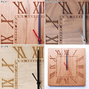 壁時計 壁掛時計 ローマ数字 数字 日本製 木製 天然木 無垢材 シンプル おしゃれ 時計 【納期A】【toh-257247】