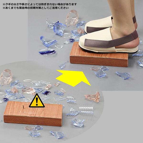 スリッパ 安全 24cm 怪我防止 防護板 非常用 防災用品 防災グッズ 【納期A】【toh-257312】