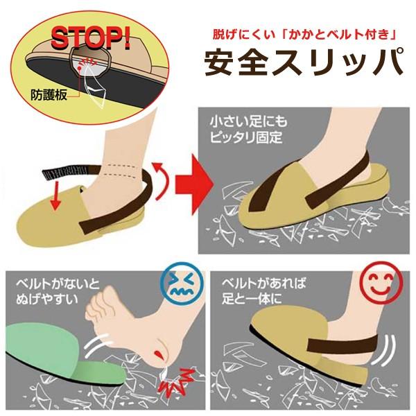 スリッパ 27cm ガレキ カラス破片 防護板 防災用品 防災グッズ 【納期A】【toh-257313】