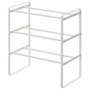 シューズラック 伸縮 サイズ変更 伸び縮み 3段 靴箱 省スペース スリム シンプルデザイン 山崎実業 【納期A】【toh-257806】