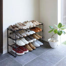 シューズラック 伸縮 サイズ変更 伸び縮み 3段 靴箱 省スペース スリム シンプルデザイン 山崎実業 【納期A】【toh-257806】