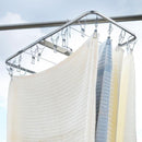 ピンチ付き洗濯ハンガー 洗濯ハンガー ステンレス 折りたたみ 【納期A】【toh-258024】