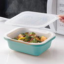 コランダー バット ざる 長方形 Mサイズ 水切り 電子レンジ対応 ふた付き 受け皿 省スペース コンパクト 銀イオン 抗菌 日本製 【納期A】【toh-258493】