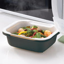 コランダー バット ざる 長方形 Lサイズ 水切り 電子レンジ対応 蓋つき 受け皿 省スペース コンパクト 銀イオン加工 抗菌 日本製 【納期A】【toh-258496】