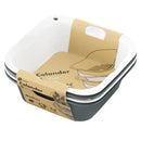 コランダー バット ざる Mサイズ 水切り ふたなし 正方形 重ねられる 電子レンジ対応 省スペース コンパクト 銀イオン加工 抗菌 日本製 【納期A】【toh-258500】