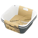 コランダー バット ざる Lサイズ 水切り フタなし 正方形 重ねられる 電子レンジ対応 省スペース コンパクト 銀イオン加工 抗菌 日本製 【納期A】【toh-258502】